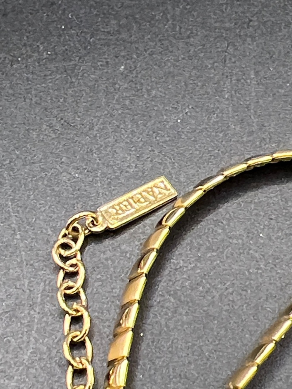 Napier Gold-Tone Box Link Choker Necklace - Picture 5 of 6